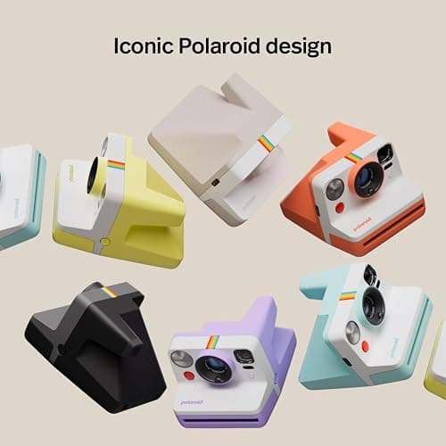 Polaroid Now 3rd Generation I-Type Instant Camera + Film Bundle - Now Black Camera + 16 Color Photos (6560) thumbnail 4