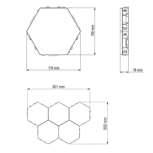 MODOAO Hexagonal Wall Light, Touch Sensitive Modular DIY Lights Geometry Splicing Hex LED Night Light for Living Room, Bedrooms, DIY Lovers, Gifts (3 PCS) thumbnail 5
