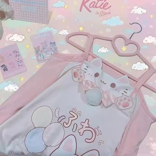 Y2K Cutecore Kawaii Teen Shirt Women Off Shoulder Sweet Oversize Japan Cartoon Print Cute Tshirt Top Clothes thumbnail 5