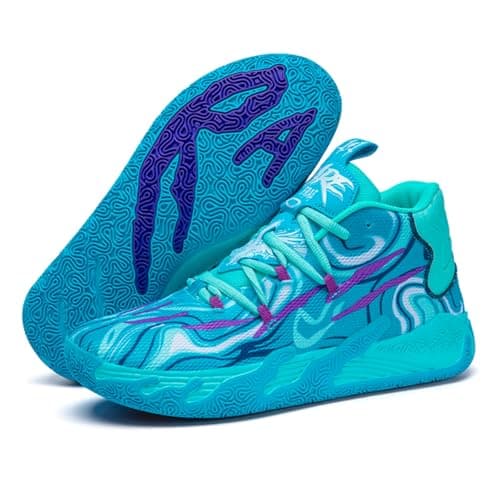Wqsugnt Mens Multicolor High Top Basketball Shoes Non-Slip Breathable Running Shoes Fahsion Lightweight Outdoor Gym Sneakers - Image 1