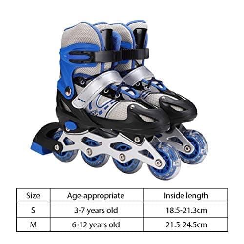 Tianbi 3 in 1 Roller Skates Kids & Adults Adjustable Size S, M Blue, Pink Unisex Kids, Youth, Adults thumbnail 6