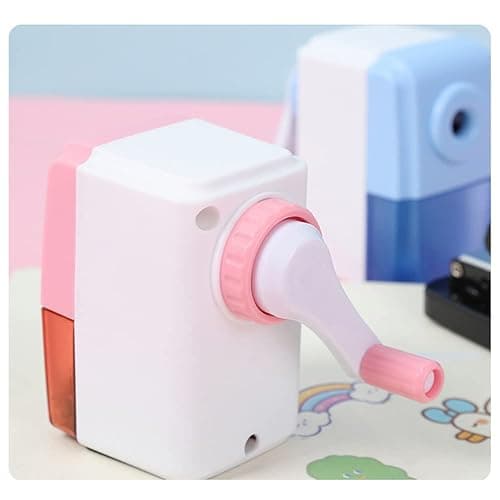 QIRUIRED Pencil Sharpeners Manual Sharpener Desktop Colored Pencil Sharpener Handheld Children Kids Gift School Stationery Office Students Supplies (Blue) thumbnail 6