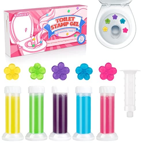 KILOSTEP Toilet Gel, 60 Count 5 Kinds Of Scent Toilet Cleaner Bowl Gel Stamp Kit Air Freshener - Image 1