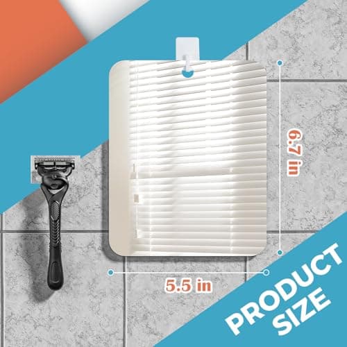 Shower Mirror Fogless for Shaving, Fogless Mirror for Shower with 1 Adhesive Hooks, Bathroom Shatterproof Shaving Mirror - for Men and Women (Silver) thumbnail 4