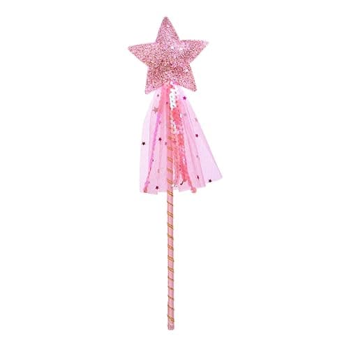 ALVOGIMOR 2 Pack Glitter Star Wand,Princess Costume Angel Role Play Stick Props for Birthday, Halloween, Christmas Party (Pink Blue, 12 inch) thumbnail 3