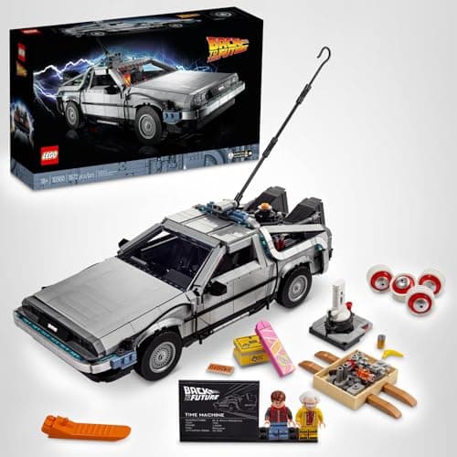 LEGO Icons Back to the Future Time Machine 10300, Model Car Building Kit Based on the Delorean from the Iconic Movie, Perfect Build for Teens and Adults Who Love to Create thumbnail 7