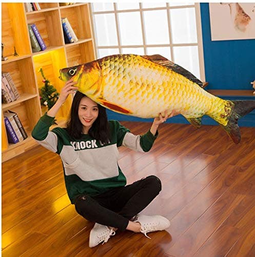 JULAN 3D Giant Soft Fish Cushion Pillow Carp Plush Pillow Stuffed Toy Throw Pillow for Home Decoration Gift Kids Pillow Stuffed Animal Toy (31inch/ 77cm) thumbnail 2