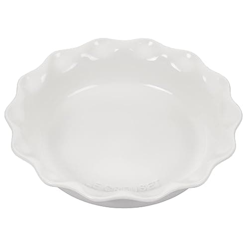 Le Creuset Stoneware 9" Heritage Pie Dish, White - Image 1