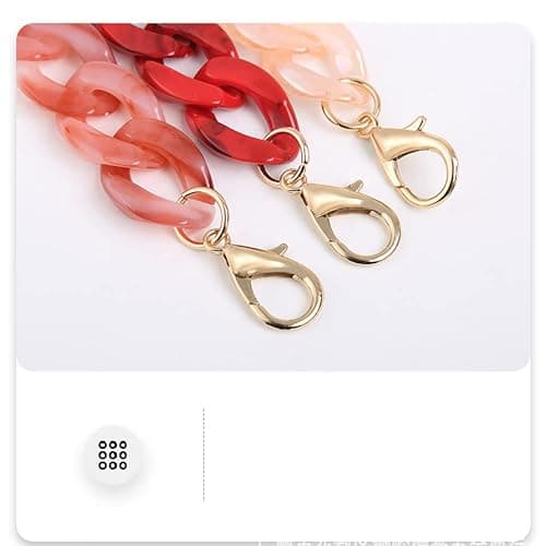 GSHLLO 60cm Resin Bag Strap Handbag Chain Replacement Purse Strap Extenders Shoulder Tote Bag Chains DIY Bag Making Acessories with Lobster Claw Clasps thumbnail 4