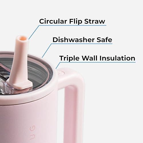 HydroJug Kids - 20 oz Insulated Kids Water Bottle with Flip Straw & Handle | Leak-Proof & Durable | Perfect for School, Sports, Lunch, Travel & Camp, Cream - Cream thumbnail 4