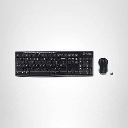 Logitech MK270 Wireless Keyboard and Mouse Combo for Windows, 2.4 GHz, 8 Multimedia Keys, PC, Laptop, Wireless Keyboard Compact Mouse Combo - Black thumbnail 13