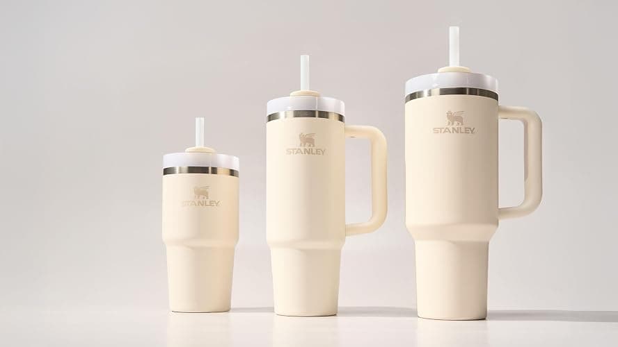 Stanley Quencher H2.0 Tumbler with Straw 40 oz | Flowstate 3-Position Lid | Cup Holder Compatible for Travel | Insulated Stainless Steel Cup | BPA-Free | Cream thumbnail 5