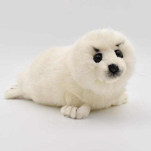 Hansa White Seal Animal Plush Toy - 12" - Image 1