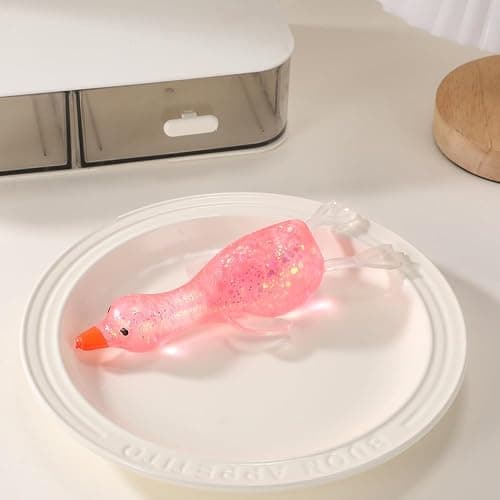 Duck Squishy Glitter, Squishy Duck Squeezy, Ultra Soft Stress Relief Sugar Ball Slow Rise Relaxing Sensory Fidget Stress Anxiety Relief for Adults Gifts (Pink-1pc) thumbnail 4