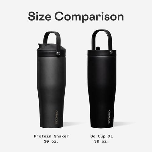 Corkcicle Protein Shaker - Built-In Agitator & Fruit Strainer Lid - 30oz - Captain America thumbnail 8
