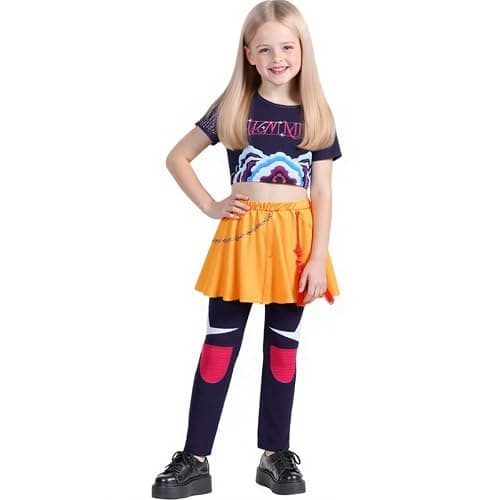 ROSEZUZU Hunters Girls Stage Outfit Pop Singers Dress Up Costume for 4-14 Years thumbnail 2