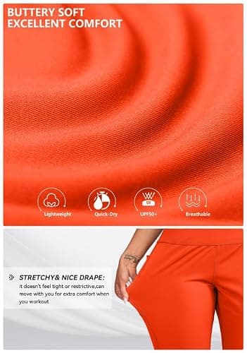 Viodia Women's Joggers with Pockets High Waisted Athletic Workout Yoga Jogger Pants for Women Tapered Sweatpants thumbnail 3