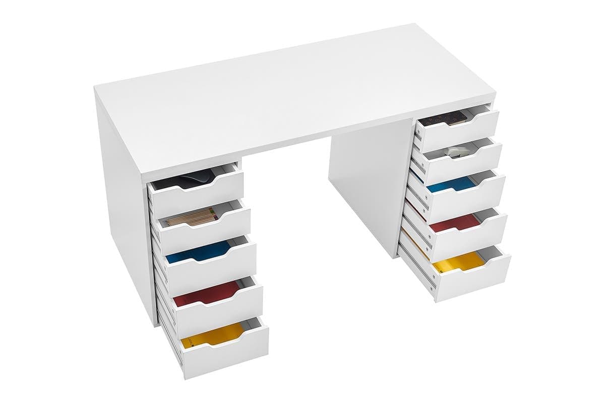 Ovela Alice Filing Drawer Desk (White) - OVALIDESKWA thumbnail 7