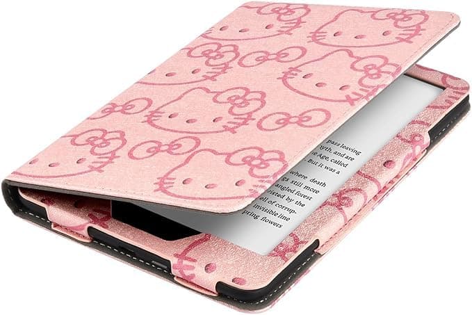 Case for 7"/6.8" Kindle Paperwhite(12th/11th Generation-2024/2021) and Kindle Colorsoft Signature Edition, Slim PU Shell Cover Case with Auto-Wake/Sleep for Kindle Paperwhite 2024, Flowers (Pink) thumbnail 4