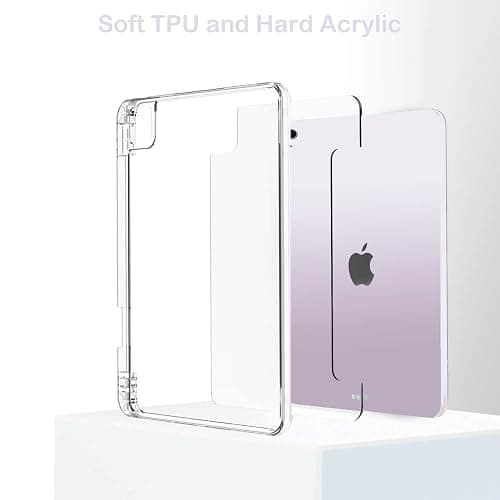Feams for iPad Air 13 Inch Case M3 2025/M2 2024, Slim iPad Pro 12.9 Inch 6th/5th/4th Generation 2022/2021/2020 Case Clear Back Cover with Auto Sleep & Pencil Holder, Pink thumbnail 8