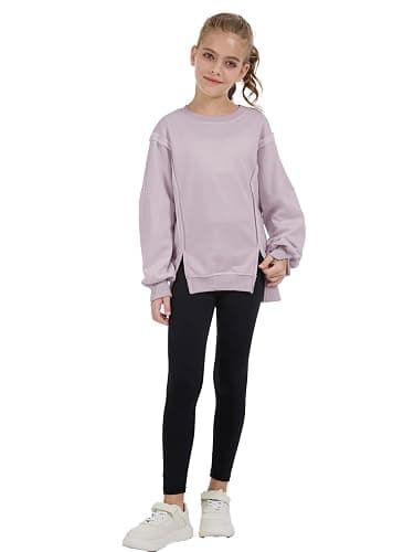 CharmWM Sweatshirts For Teen Girls Trendy Crewneck Oversized Kids Tops Long Sleeve Cute Fall Clothes thumbnail 5