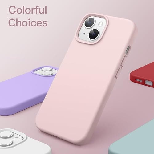 JETech Silicone Case for iPhone 14 6.1-Inch, Silky-Soft Touch Full-Body Protective Phone Case, Shockproof Cover with Microfiber Lining (Pink) thumbnail 6
