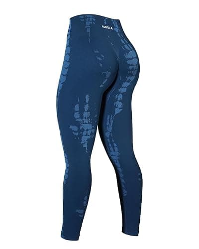 AUROLA Serpent Snake Seamless Scrunch Workout Leggings for Women,Girls Squat Proof Ribbed Thick Active Gym Pants - Image 1
