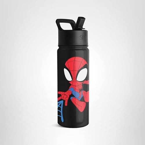 Simple Modern Kids Summit Water Bottle with Straw Lid | Marvel Spider Man 18oz Stainless Steel Cup Insulated Tumbler for Toddlers, Boys, School | Spidey Kid thumbnail 9