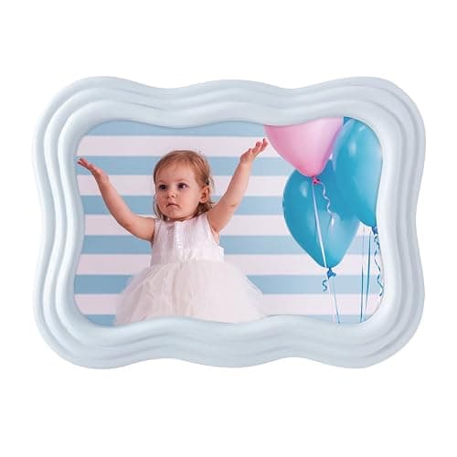 Isaac Jacobs 4x6 Matte Ligh Blue Curved Deco Frame for Tabletop and Wall Display, Decorative Art, Design, Home Décor, Gift (4x6, Matte Ligh Blue) thumbnail 4