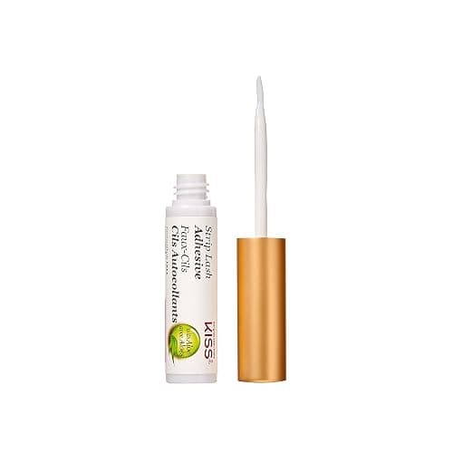 KISS Clear Strip Lash Adhesive With Aloe, Waterproof, Formaldehyde and Latex Free, Odor Free, Cruelty Free, Super Strong Hold Eyelash Glue with Brush Applicator, 0.17 Oz. thumbnail 4