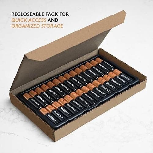 Duracell Coppertop AA Alkaline Batteries with POWER BOOST Ingredients, 28 Count (Pack of 1), Long-Lasting Alkaline, Re-closable for Quick Access and Organized Storage thumbnail 4