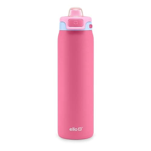 Ello Pop & Fill Insulated Stainless Steel Water Bottle with Quick Fill Lid, Leakproof Locking, Sip or Chug Spout, BPA-Free, Double Wall Vacuum Insulated for Sports, Travel & School- 22oz / 32oz / 40oz - Image 1
