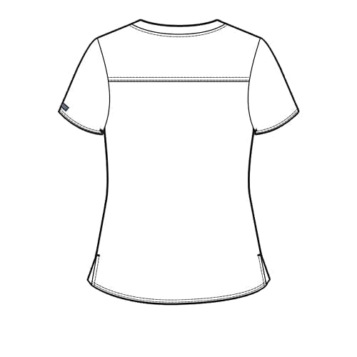 Med Couture Women's V-Neck Scrub Top, Modern Fit Tuck-in Top with Stretchy Rib-Knit Shoulders and Chest Pocket - MC7448 thumbnail 7