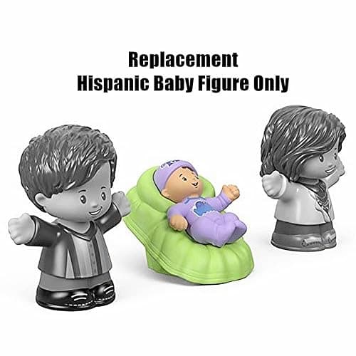 Replacement Part for Fisher-Price Little People Big Helpers Family - FTL14 ~ Replacement Hispanic Baby Figure ~ Green Basket ~ Purple Outfit thumbnail 4