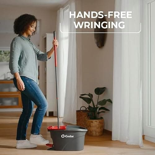 O-Cedar EasyWring Microfiber Spin Mop and Bucket Cleaning System + Lavender Pac (Variety Pack) thumbnail 4