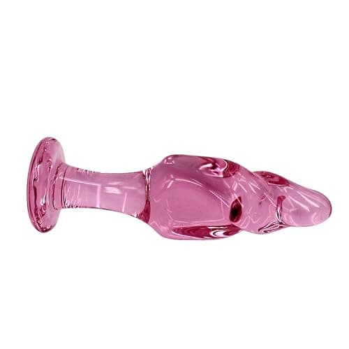 4.3 Inches Pink Glass Pleasure Wand for Anal Sex Play, Eastern Delights Small Anal Butt Plug for Beginner Starter thumbnail 3