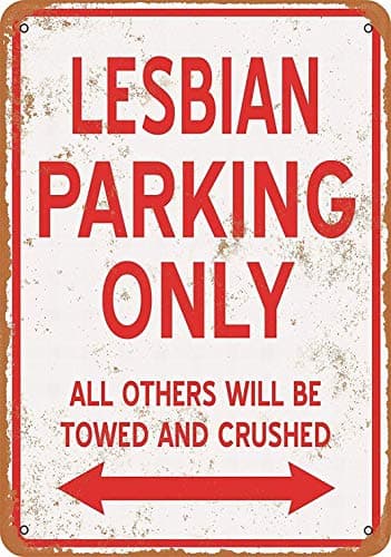 12 x 16 Metal Sign - Lesbian Parking ONLY - Vintage Wall Decor Art - Image 1