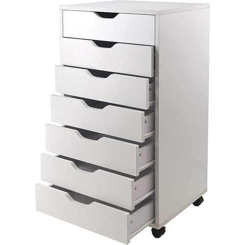 Winsome Halifax 7-Drawer Composite Wood Cabinet, White (10792) - 7 Drawers - White - Image 1