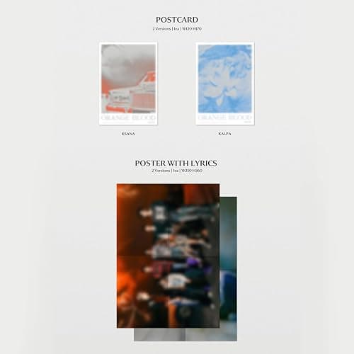 ENHYPEN - [ORANGE BLOOD] (KALPA Ver.) Photo Book + CD-R + Photo Card A + Photo Card B + Sticker + Photo Paper + Postcard + Poster With Lyrics + 2 Pin Badges + 4 Extra Photocards thumbnail 6