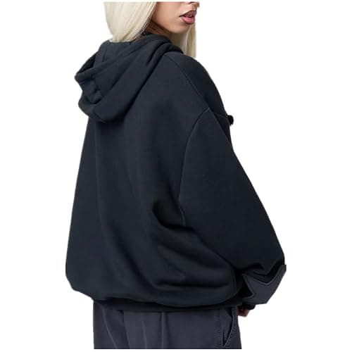 Karwuiio Women Y2k Zip Up Hoodies Star Graphic Long Sleeve Jackets Hip Hop Harajuku Oversized Hooded Sweatshirt thumbnail 3
