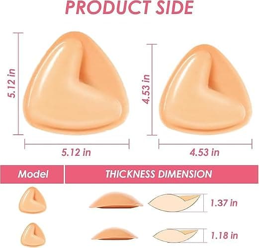 Snowy Sticky Bra Inserts,Reusable and Waterproof Double Sided Push Up Sticky Bra for Women Dresses Bikinis thumbnail 2