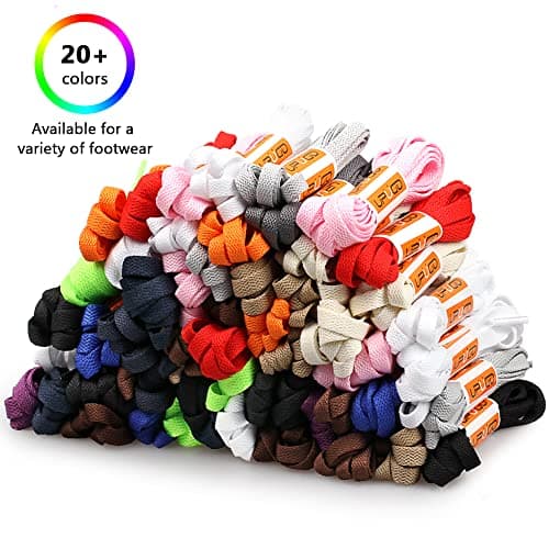 UpUGo 3 Pair Flat Shoe laces, 5/16" Wide Shoelaces for Athletic Running Sneakers Shoes Boot Strings thumbnail 7