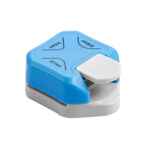 FUYOAL Corner Rounder Punch, 3 in 1 Corner Cutter Corner Paper Punch Card Making, Scrapbooking, Paper Craft (4mm, 7mm,10mm, Blue) - Image 1