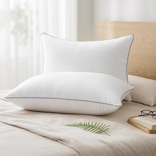 HUXMEYSON Pillows Standard Size Set of 4, Bed Pillows Set of 4, Down Alternative Luxury Hotel Pillows for Sleeping and for Side and Back Sleepers thumbnail 2