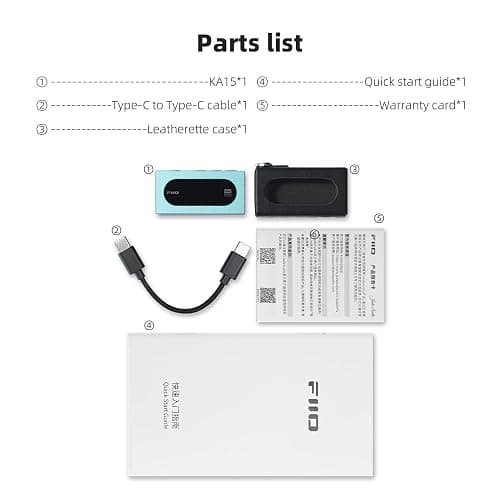 FIIO KA15 Portable DAC and Headphone Amplifier (Black) thumbnail 8