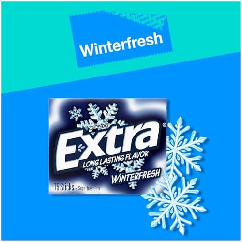 EXTRA Gum Winterfresh Sugar Free Chewing Gum Bulk Pack, 15 Stick (10 Pack) thumbnail 3