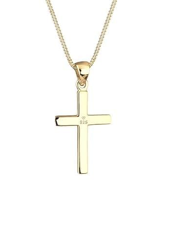 Elli Damen Halskette mit Kreuz Anhänger Basic Religion in 925 Sterling Silber 45 cm lang thumbnail 4
