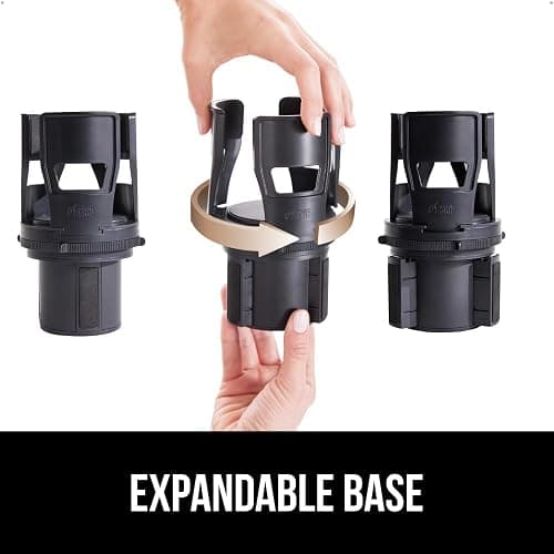 GORILLA GRIP Car Cup Holder Expander, Keeps Large Drink Cups Secure, Expander Fits Yeti, HydroFlask, Stanley 18 to 48oz, Stocking Stuffer, Gifts for Men, Women, Adjustable Arms and Base, Black thumbnail 5