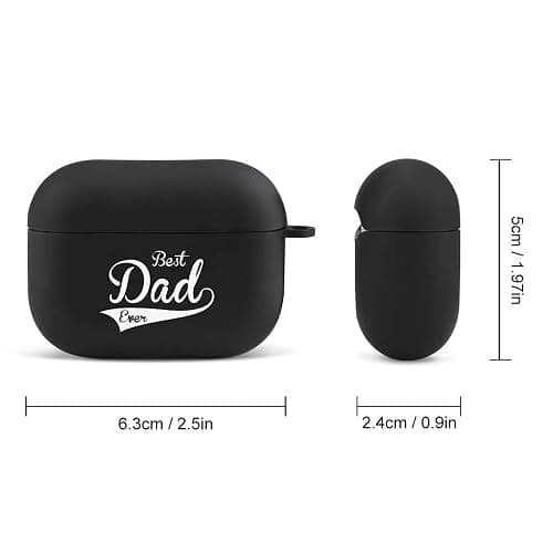 Sedoied Best DAD Ever Earbuds Case Cover for AirPods Pro Bluetooth Headset Charging Case Protection TPU Case Protective Black-Style, One Size (earphone case) thumbnail 2