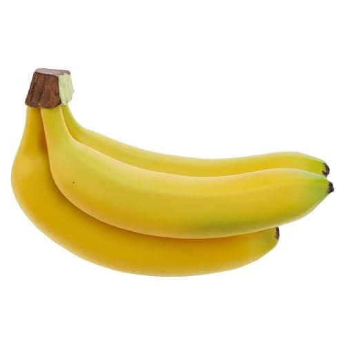 Woration Realistic Lifelike Artificial Banana Bunch Simulation Fruit Decorative Fake Food Model Display Photography Props Kitchen Wedding Home Party Decor - 3 Heads - Image 1